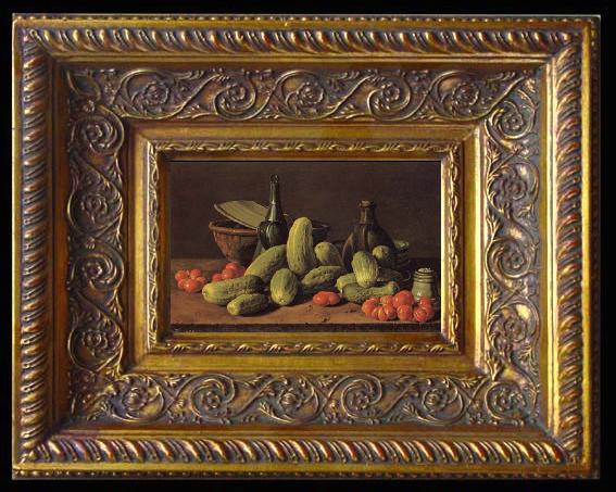 framed  Luis Menendez Still Life with Cucumbers and Tomatoes, Ta078